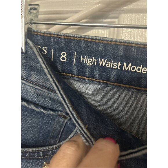 Talbots Jeans 8 Modern Ankle Jean Medium Wash Stretch High-Rise Women's - Picture 2 of 3